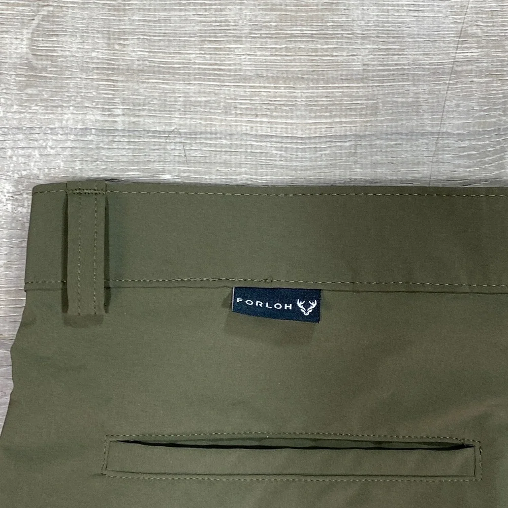 FORLOH Shorts‎ Mens 44 Green Polyester Spandex Hunting Outdoor Made in USA